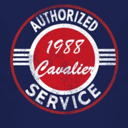 Authorized Service 1988 Chevy Cavalier Distressed Look Dark T Shirt