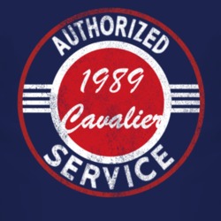 Authorized Service 1989 Chevy Cavalier Distressed Look Dark T Shirt