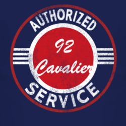 Authorized Service 1992 Chevy Cavalier Distressed Look Dark T Shirt