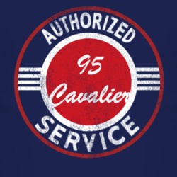 Authorized Service 1995 Chevy Cavalier Distressed Look Dark T Shirt