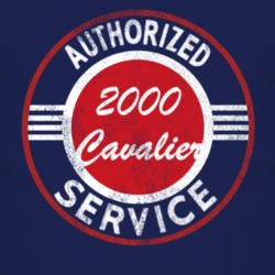 Authorized Service 2000 Chevy Cavalier Distressed Look Dark T Shirt