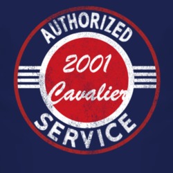 Authorized Service 2001 Chevy Cavalier Distressed Look Dark T Shirt