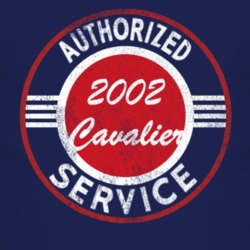Authorized Service 2002 Chevy Cavalier Distressed Look Dark T Shirt