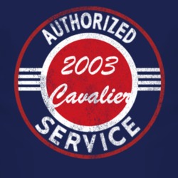 Authorized Service 2003 Chevy Cavalier Distressed Look Dark T Shirt