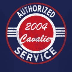 Authorized Service 2004 Chevy Cavalier Distressed Look Dark T Shirt