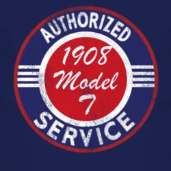 Authorized Service 1908 Model T Distressed Look Dark T Shirt