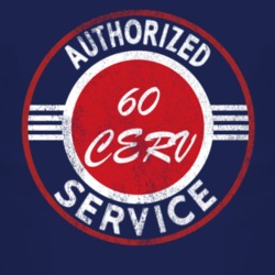 Authorized Service 1960 Chevy CERV Distressed Look Dark T Shirt