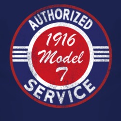 Authorized Service 1916 Model T Distressed Look Dark T Shirt