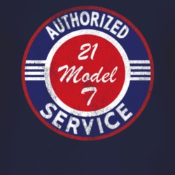 Authorized Service 1921 Model T Distressed Look Dark T Shirt