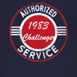 Authorized Service 1983 Dodge Challenger Distressed Look Dark T Shirt