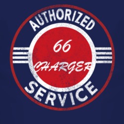 Authorized Service 1966 DODGE CHARGER Distressed Look Dark T Shirt