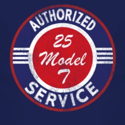 Authorized Service 1925 Model T Distressed Look Dark T Shirt