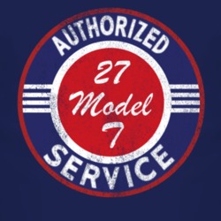 Authorized Service 1927 Model T Distressed Look Dark T Shirt