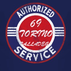 Authorized Service 1969  TORINO  TALLADEGA Distressed Look Dark T Shir