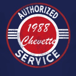 Authorized Service 1988 Chevy Chevette Distressed Look Dark T Shirt