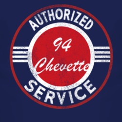 Authorized Service 1994 Chevy Chevette Distressed Look Dark T Shirt