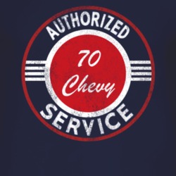 Authorized Service 1970 Chevy Chevy Distressed Look Dark T Shirt