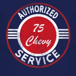 Authorized Service 1975 Chevy Chevy Distressed Look Dark T Shirt