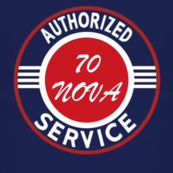 Authorized Service 1970 CHEVY NOVA Dark T Shirt