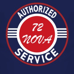 Authorized Service 1972 CHEVY NOVA Dark T Shirt