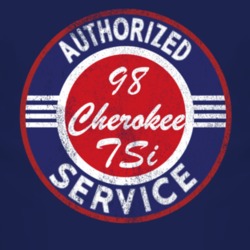 Authorized Service 1998 Grand Cherokee TSi Distressed Look Dark T Shir