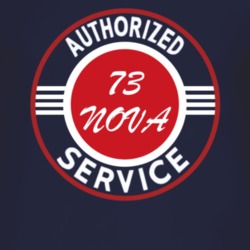 Authorized Service 1973 CHEVY NOVA Dark T Shirt