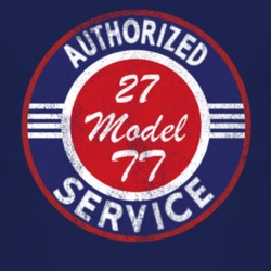 Authorized Service 1927 Model TT Distressed Look Dark T Shirt