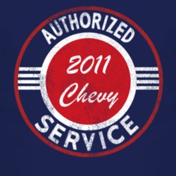 Authorized Service 2011 Chevy Chevy Distressed Look Dark T Shirt