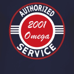 Authorized Service 2001 Chevy Omega Dark T Shirt