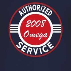 Authorized Service 2008 Chevy Omega Dark T Shirt
