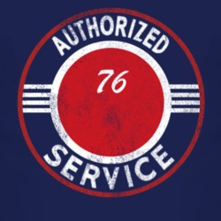 Authorized Service 1976 Chief Distressed Look Dark T Shirt