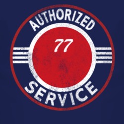 Authorized Service 1977 Chief Distressed Look Dark T Shirt