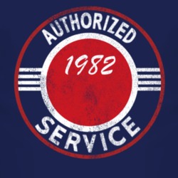Authorized Service 1982 Chief Distressed Look Dark T Shirt