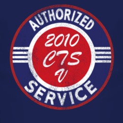 Authorized Service 2010 Cadillac CTS V Distressed Look Dark T Shirt