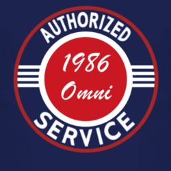 Authorized Service 1986 Dodge Omni Dark T Shirt