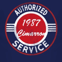 Authorized Service 1987 Cadillac Cimarron Distressed Look Dark T Shirt