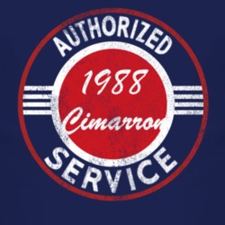 Authorized Service 1988 Cadillac Cimarron Distressed Look Dark T Shirt