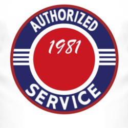 Authorized Service 1981 Pioneer T Shirt