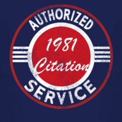 Authorized Service 1981 Chevy Citation Distressed Look Dark T Shirt