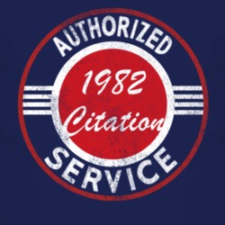 Authorized Service 1982 Chevy Citation Distressed Look Dark T Shirt