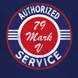 Authorized Service 1979 Lincoln Mark V Distressed Look Dark T Shirt