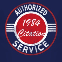 Authorized Service 1984 Chevy Citation Distressed Look Dark T Shirt