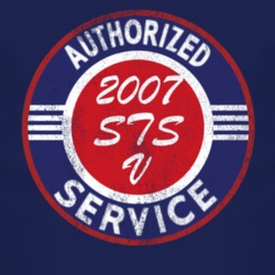 Authorized Service 2007 Cadillac STS V Distressed Look Dark T Shirt