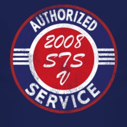 Authorized Service 2008 Cadillac STS V Distressed Look Dark T Shirt