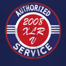 Authorized Service 2008 Cadillac XLR V Distressed Look Dark T Shirt