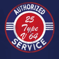 Authorized Service 1925 Cadillac Type V 63 Distressed Look Dark T Shir