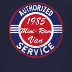 Authorized Service 1985 Dodge Mini-Ram Van Distressed Look Dark T Shir