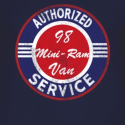 Authorized Service 1998 Dodge Mini-Ram Van Distressed Look Dark T Shir