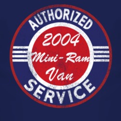 Authorized Service 2004 Dodge Mini-Ram Van Distressed Look Dark T Shir