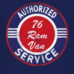 Authorized Service 1976 Dodge Ram Van Distressed Look Dark T Shirt